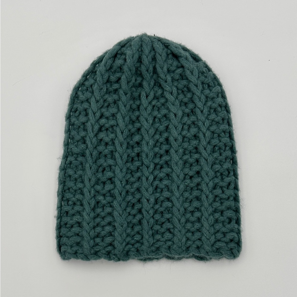 Luxury Chunky Reversible Knit Beanie in Teal